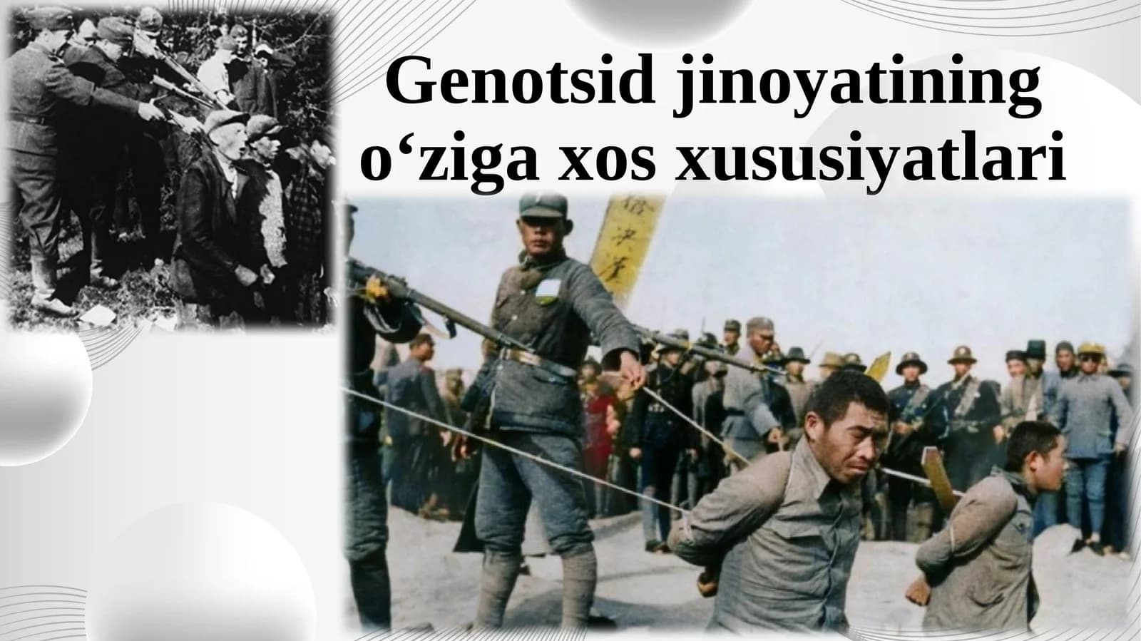 Genotsid jinoyatining o‘ziga xos xususiyatlari.