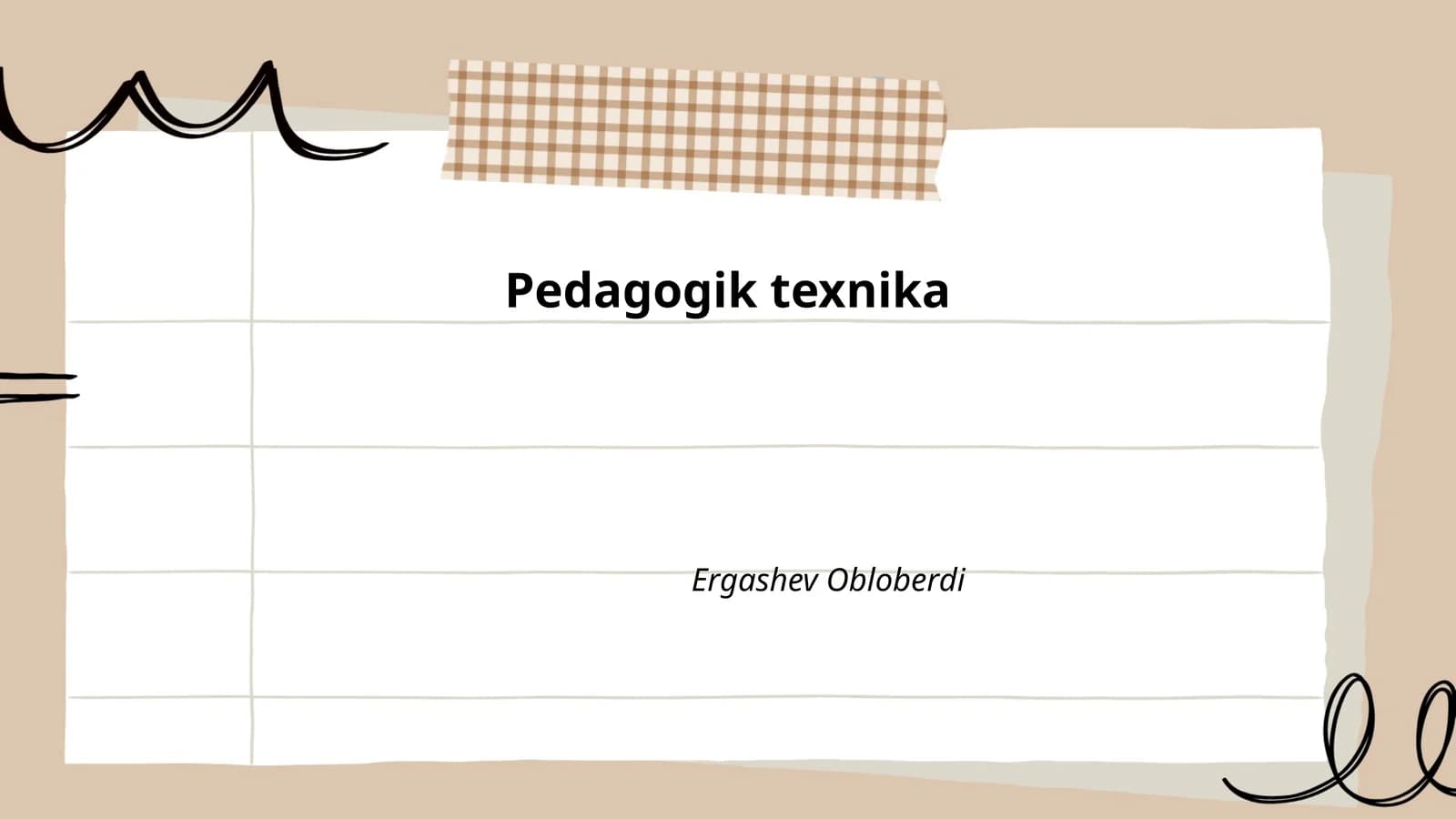 Pedagogik texnika