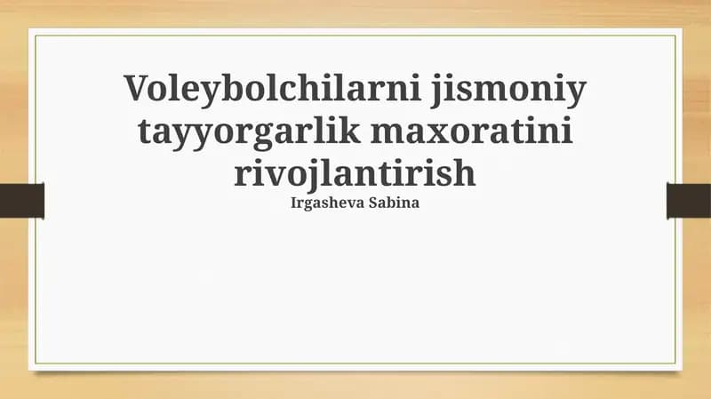 Jismoniy Tayyorgarlik Maxorati