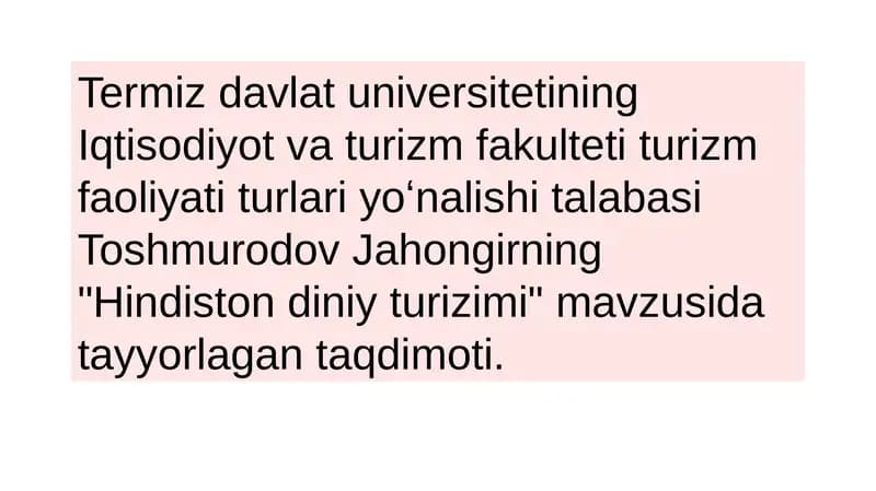 Hindistondi iyturizmi