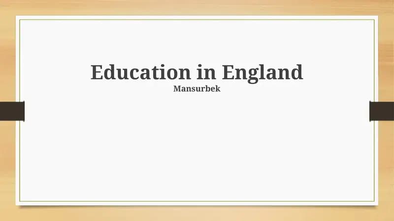 Education in England