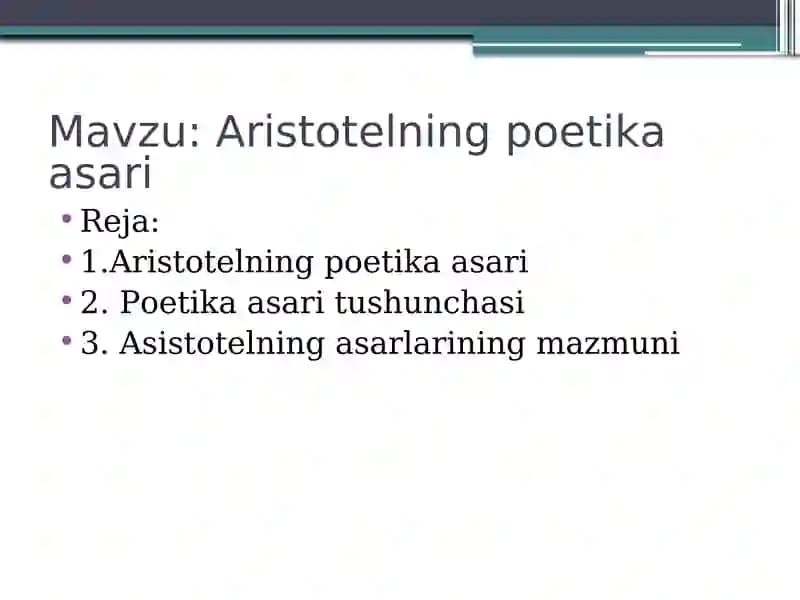 Aristotelning poetika asari