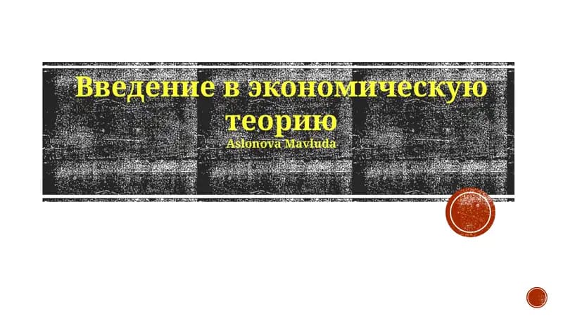 Введение в экономическую теорию