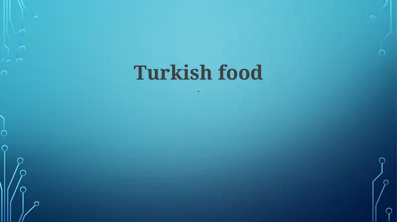 Turkiy taomlar