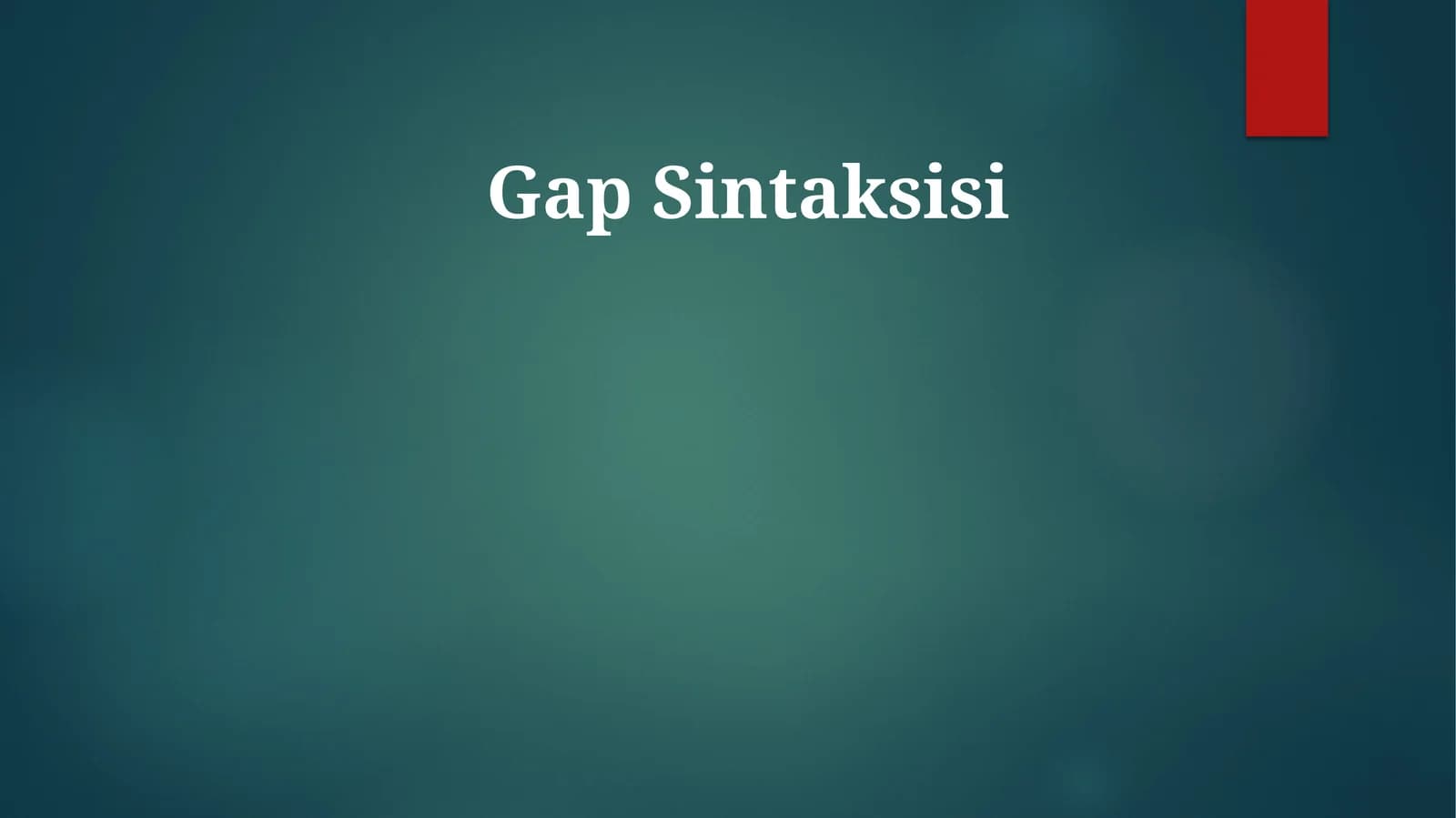 Gap Sintaksisi