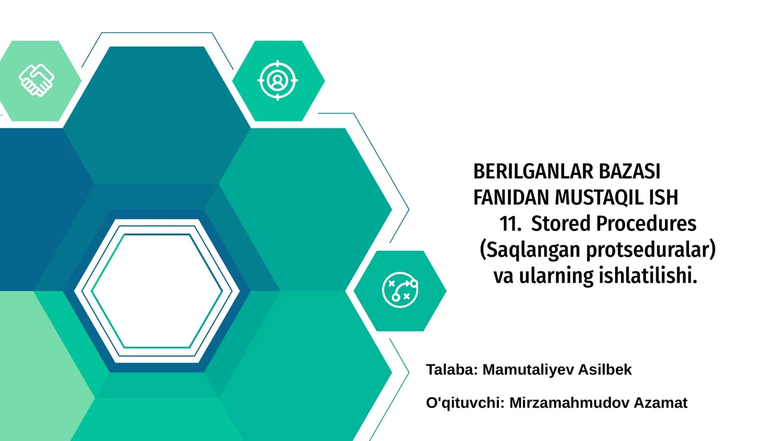 Stored Procedures (Saqlangan protseduralar)