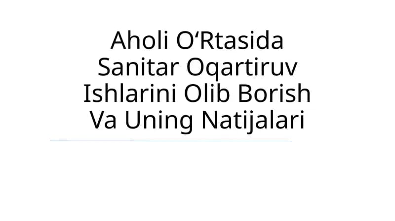 Sanitariya Ta'limi