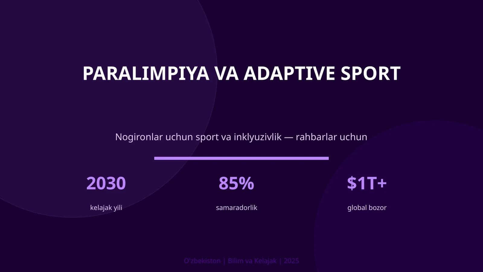 Paralimpiya va adaptive sport