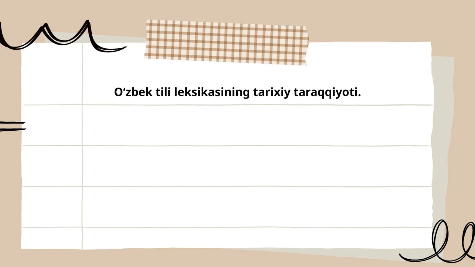 Oʻzbek tili leksikasi