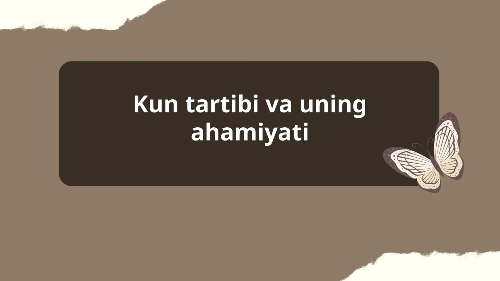 Kun tartibi va uning ahamiyati