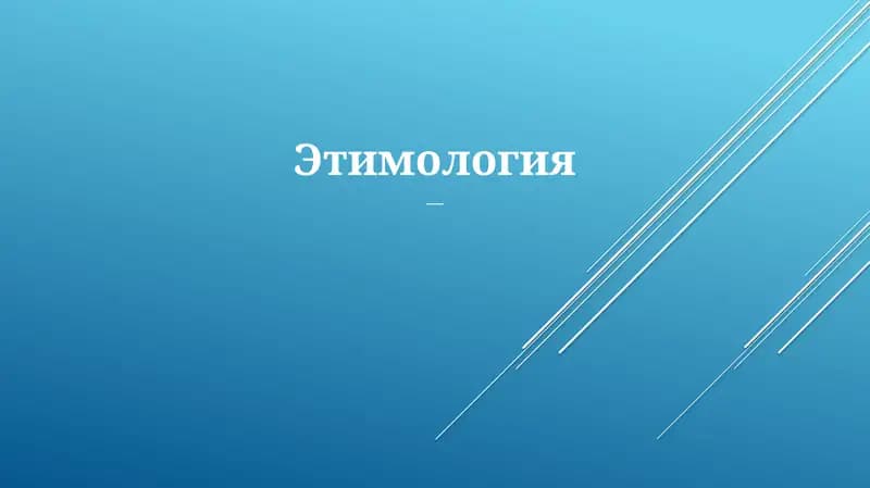 Этимология