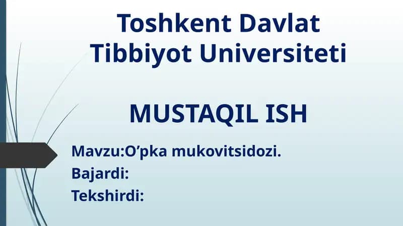 O’pkamukovitsidozi