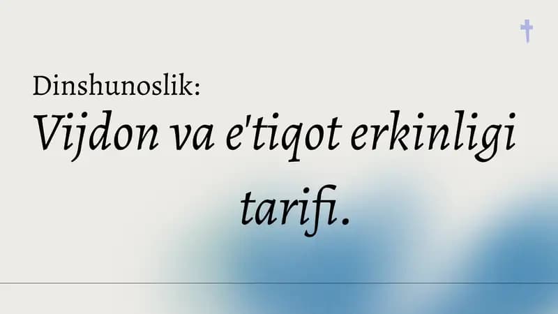 Vijdon va e'tiqot erkinligi tarifi