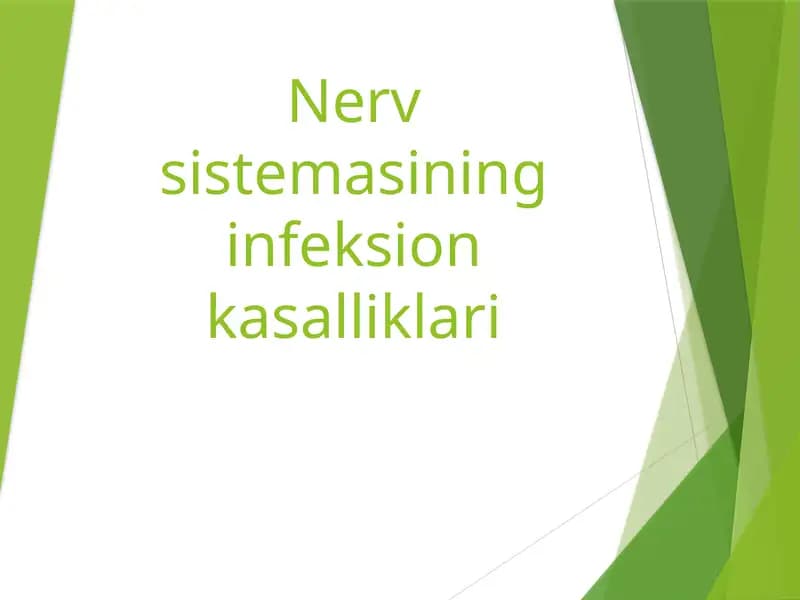 Nerv sistemasining infeksion kasalliklari