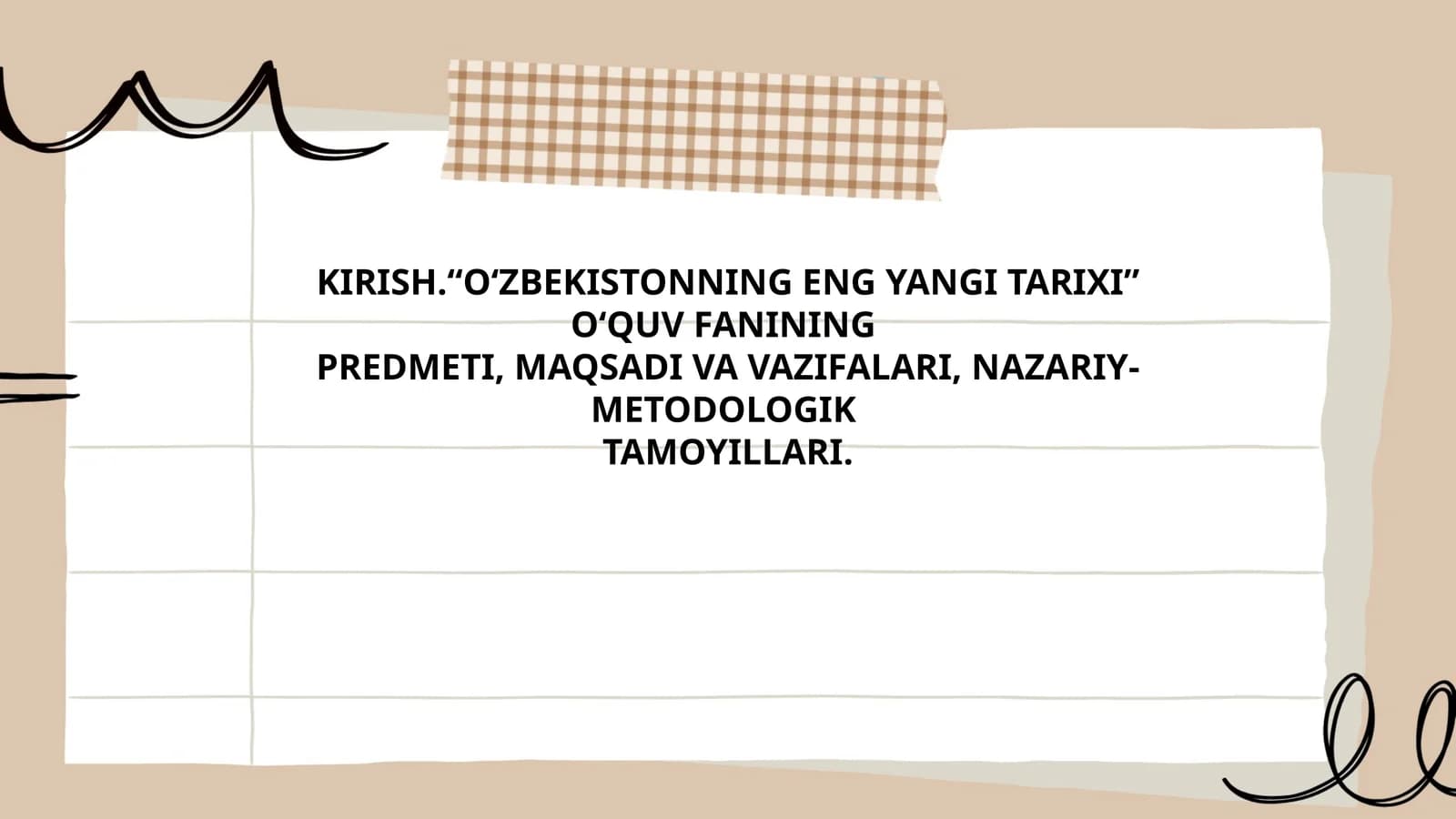 O‘zbekistonning Eng Yangi Tarixi