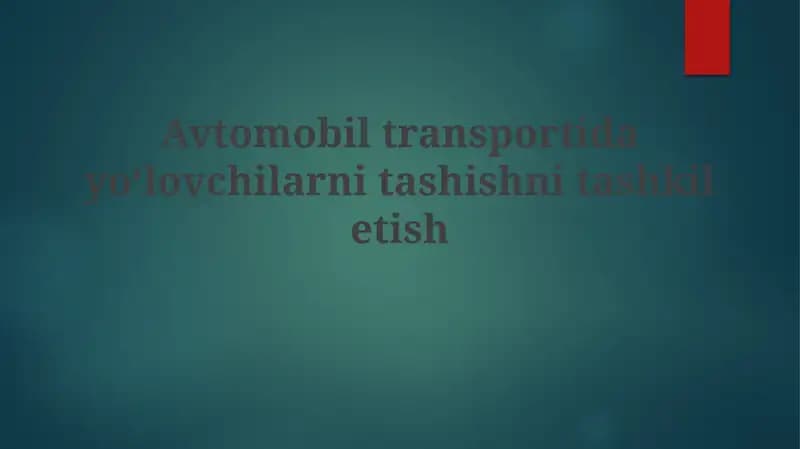 Talab prognozi va marshrut optimallashtirish