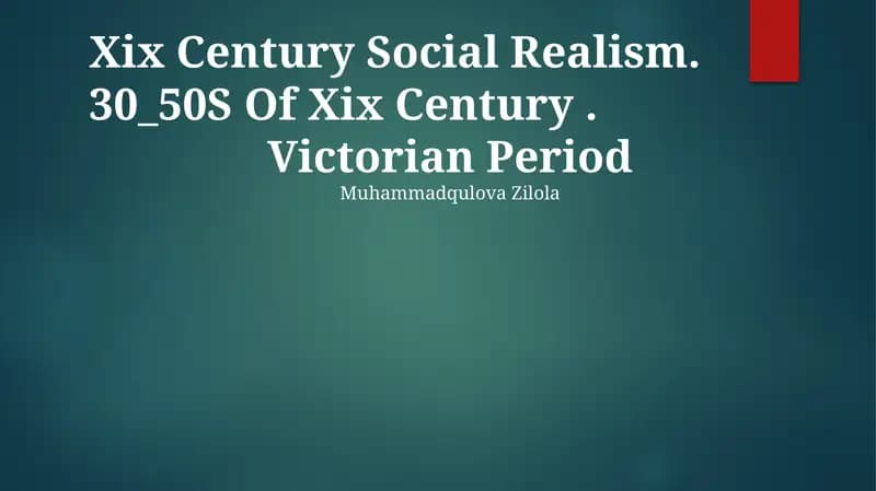 Xix Century Social Realism. 30_50S Of Xix Century