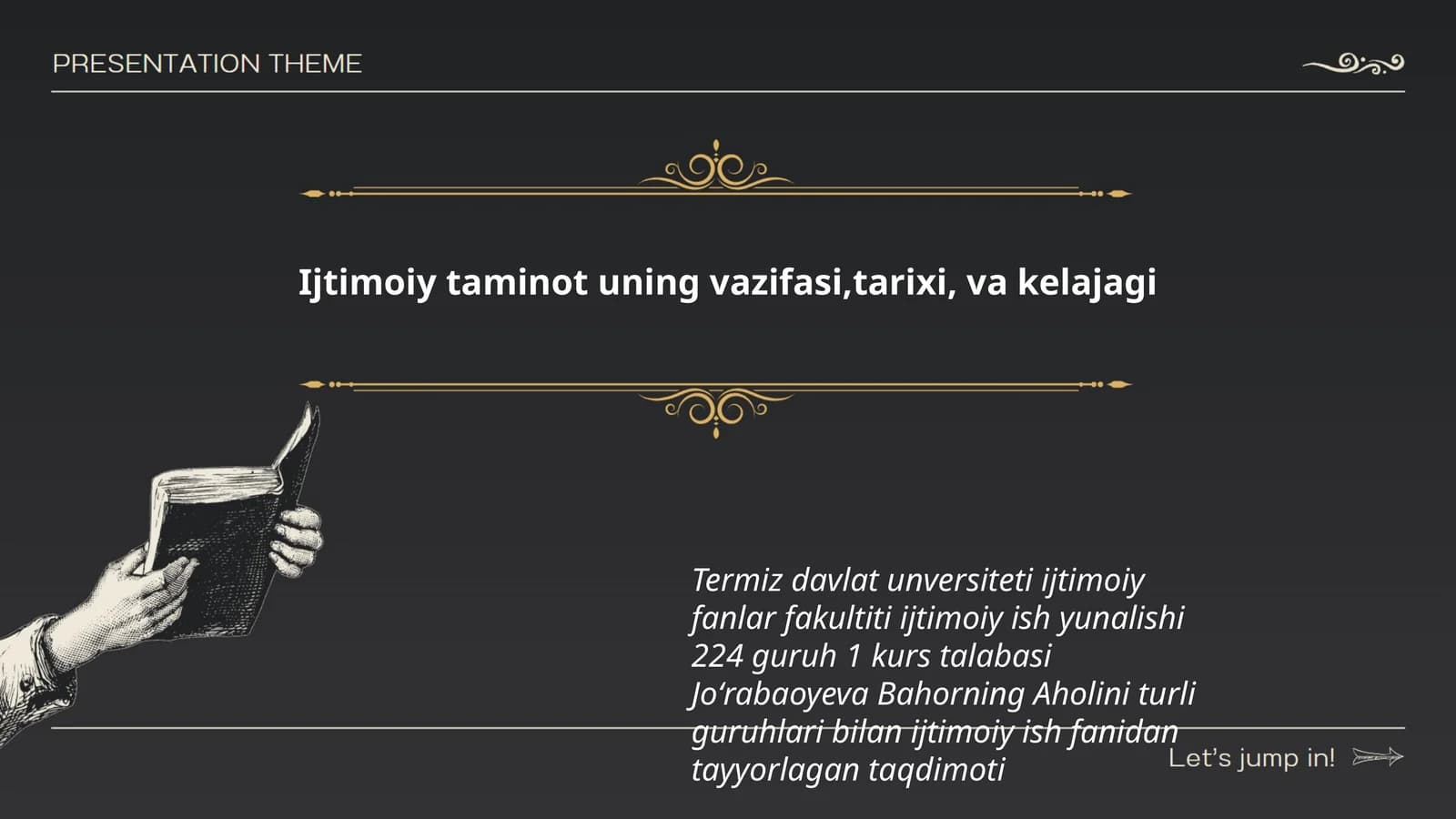 Ijtimoiy taminot uning vazifasi,tarixi, va kelajagi