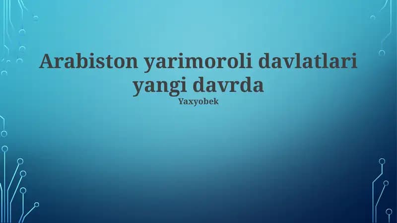 Yarimoroli davlatlari ning iltimosi
