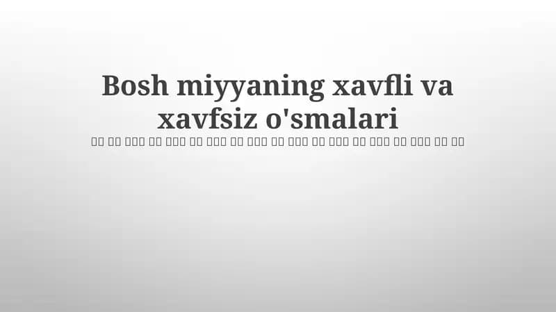 Miyada o'sma tasnifi