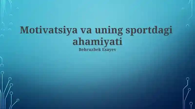Ichki va Tashqi Motivatsiya
