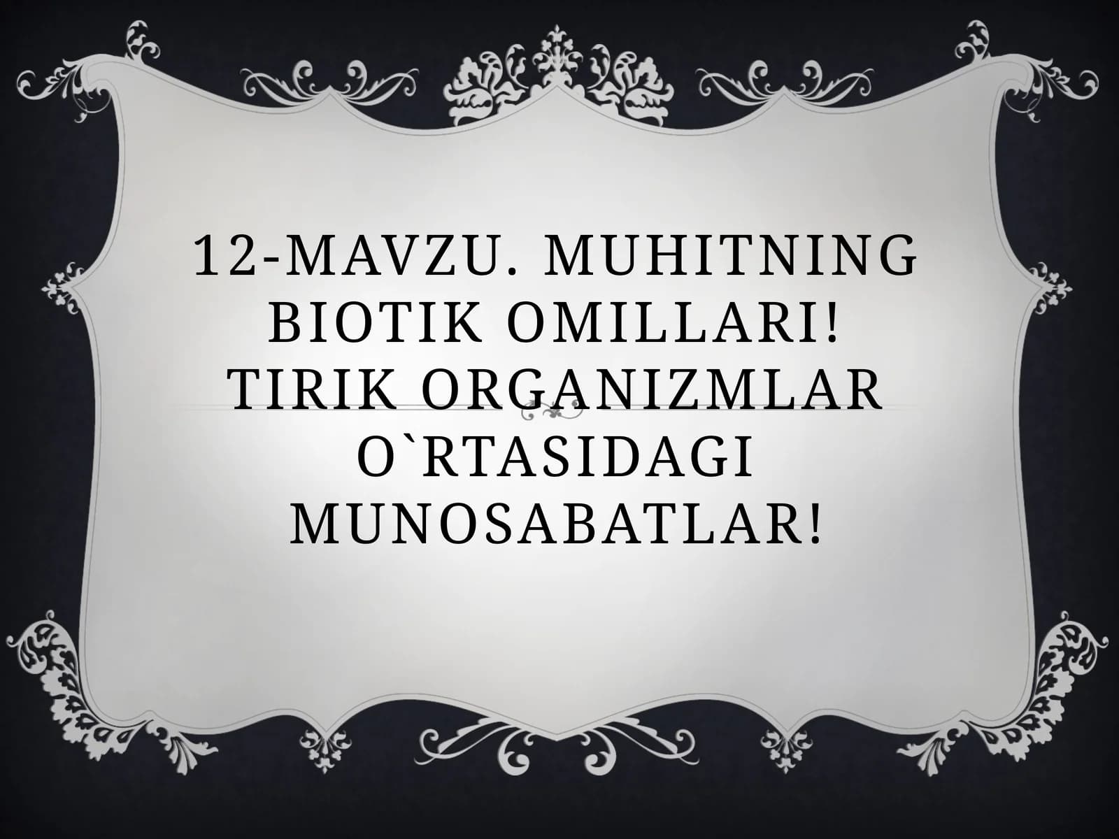 Muhitning biotik omillari
