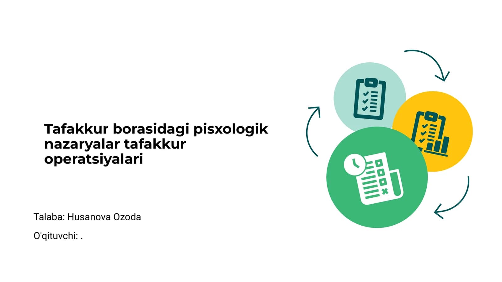 Tafakkur borasidagi pisxologik nazaryalar tafakkur operatsiyalari