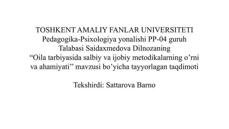 Sh. M. Mirziyayev asarlarida ta’lim tarbiya masalalari