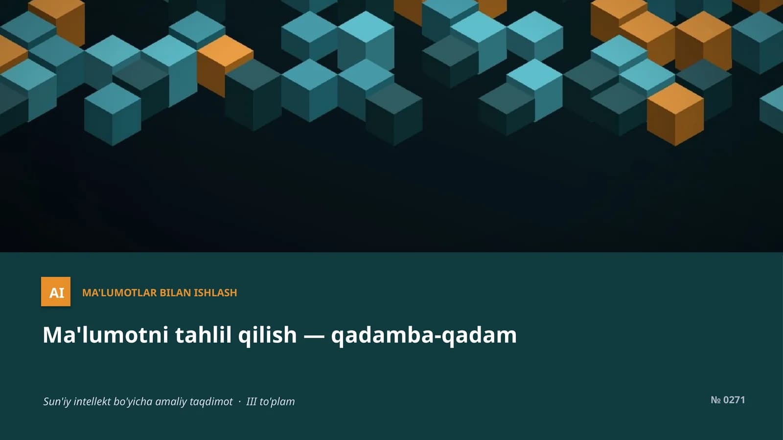 AI ma'lumotlar bilan ishlash