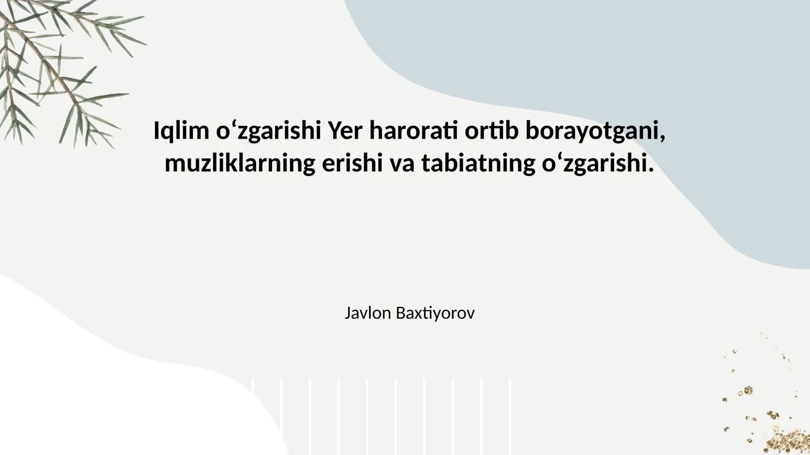 Iqlim o‘zgarishi