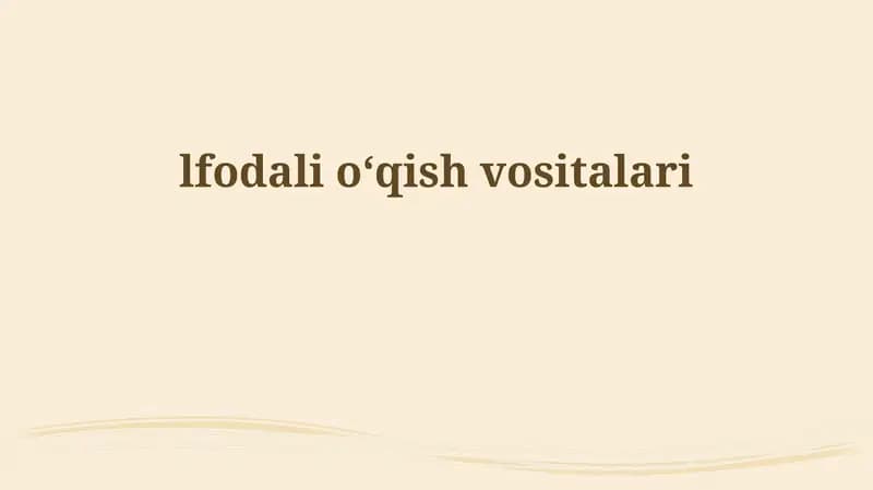 Ko'zi ojizlar uchun o'qish vositalari