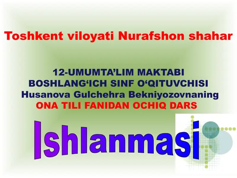So'z turkumlari