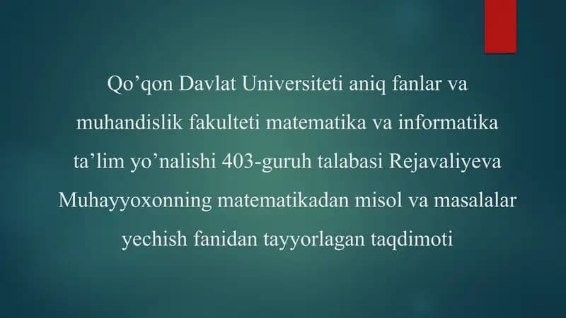 Fazoviy figuralar haqida slayd