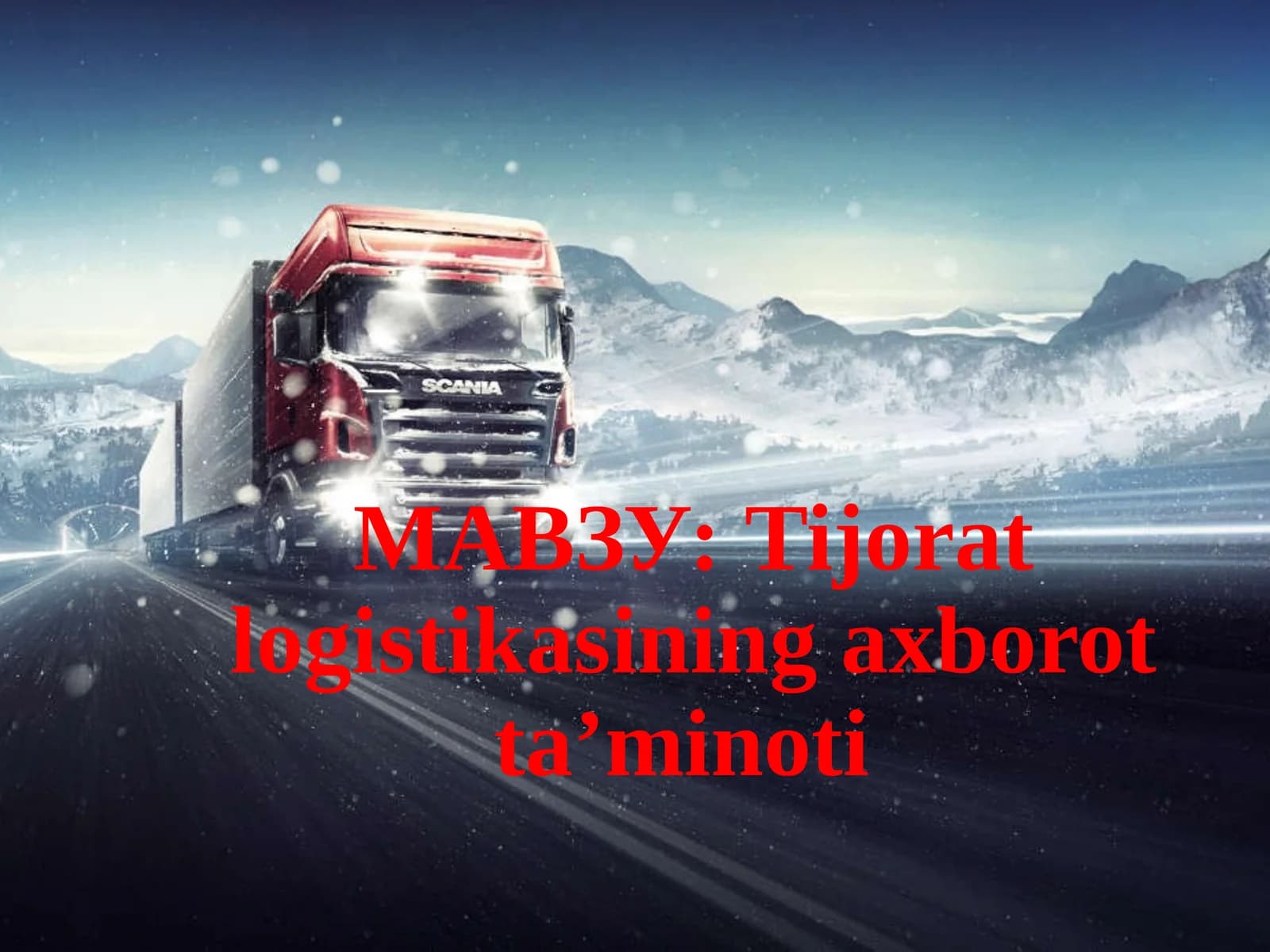 Tijorat logistikasining axborot ta’minoti