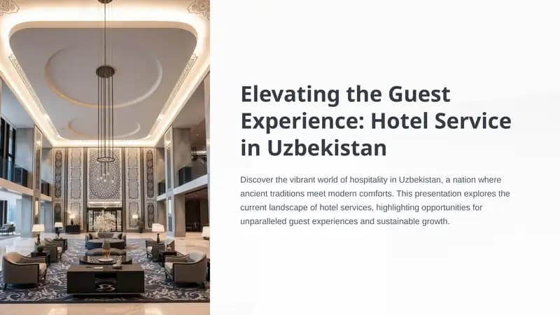 Elevating the Guest Experience: Hotel Service in Uzbekistan