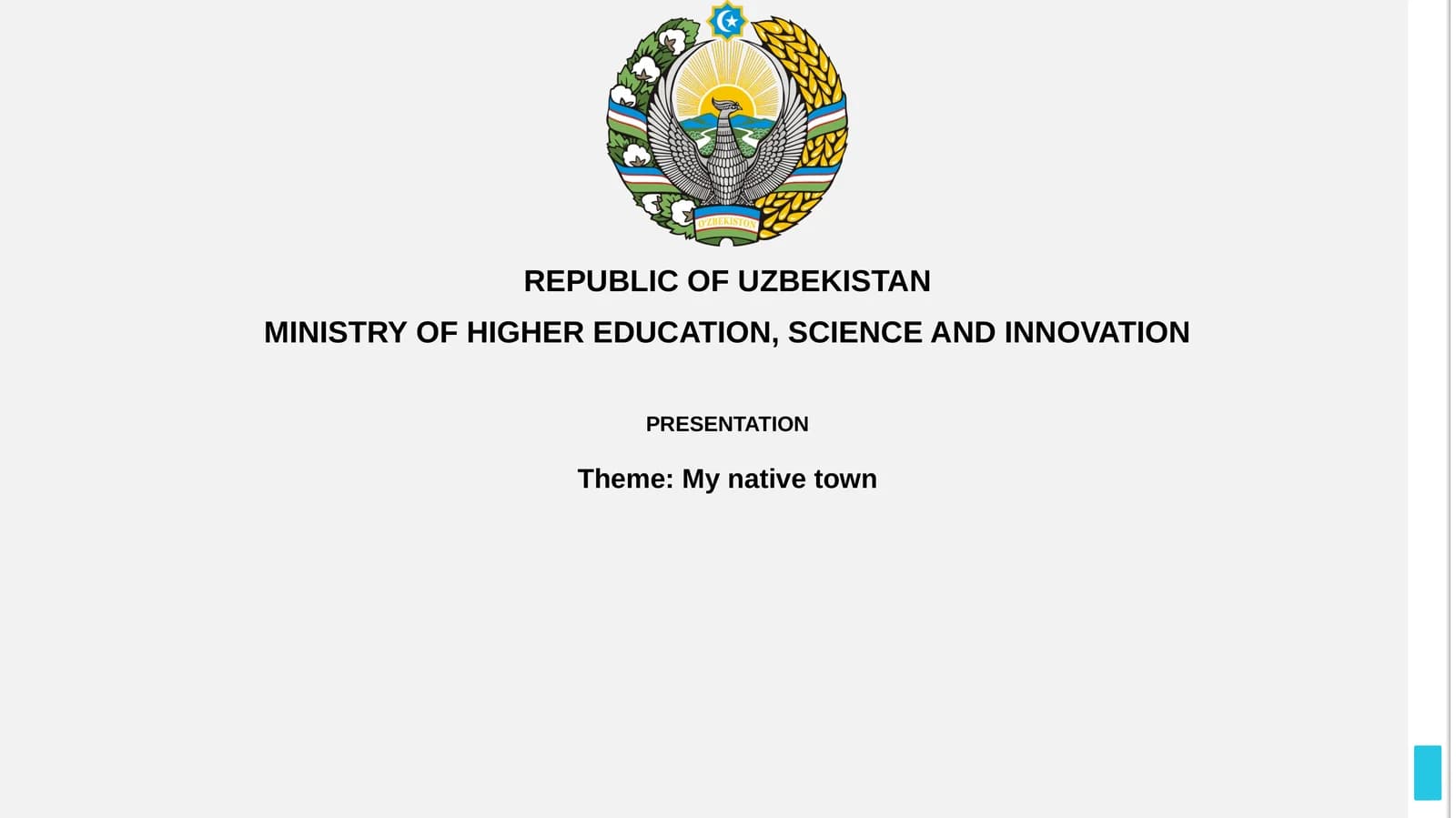 Presentation on My Nativetown