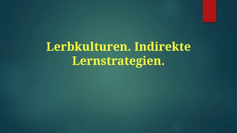 Indirektes Lernen