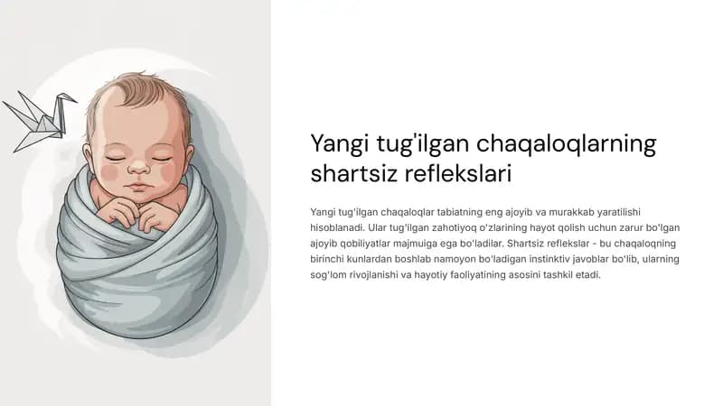Yangi tug'ilgan chaqaloqlarning shartsiz reflekslari