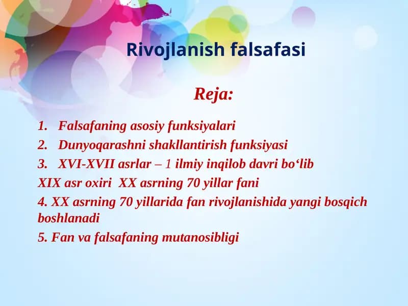 Rivojlanish falsafasi