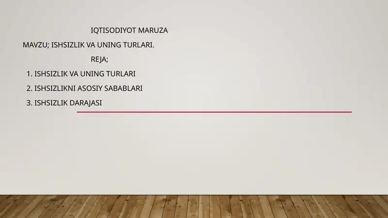 Iqtisodiyot maruza