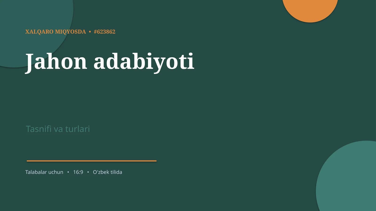 Jahon adabiyoti