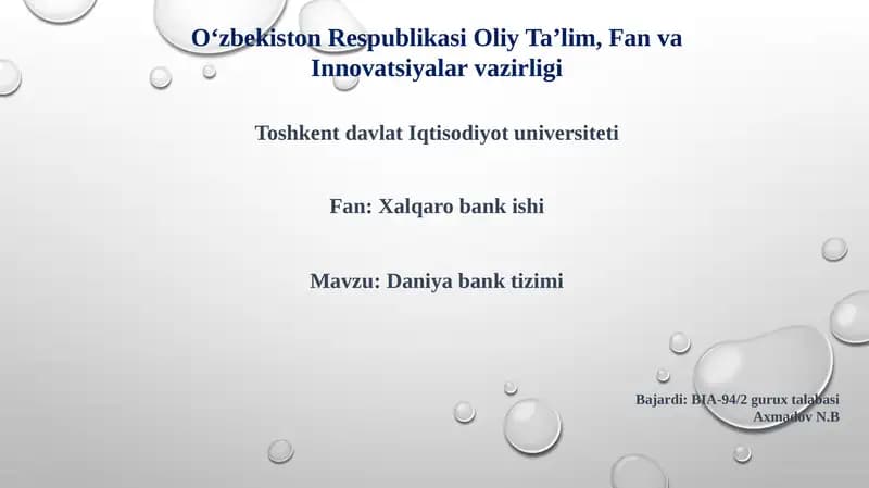 Daniya Bank Tizimi