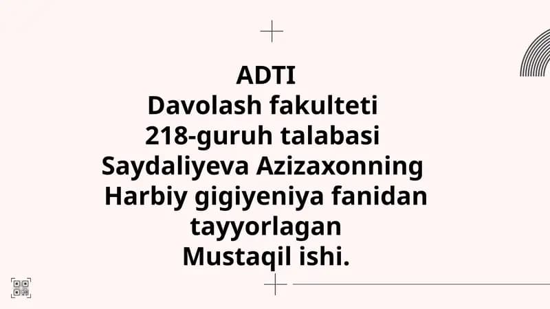 Ovqat mahsulotlarining sifatini gigiyenik baholash