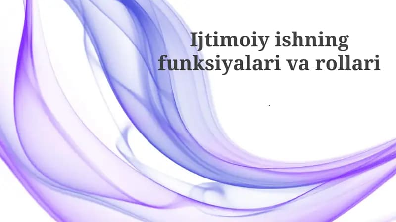 Guruh va Jamoalar bilan Ijtimoiy Ish