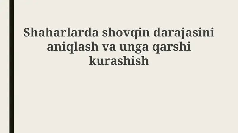 Shaharlarda shovqin