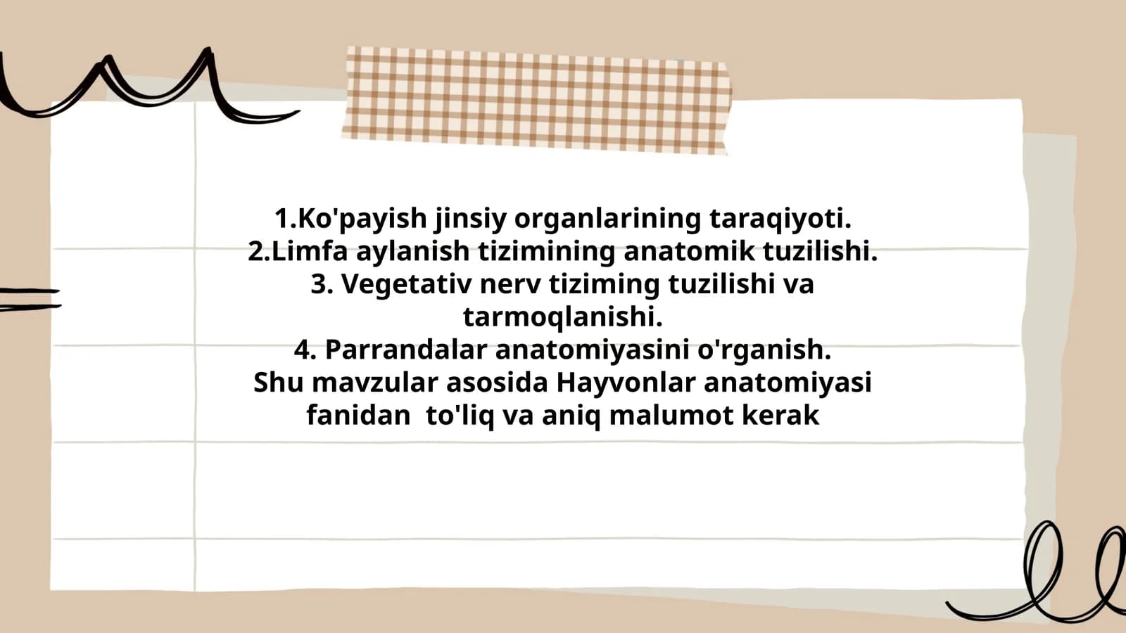 Hayvonlar anatomiyasi
