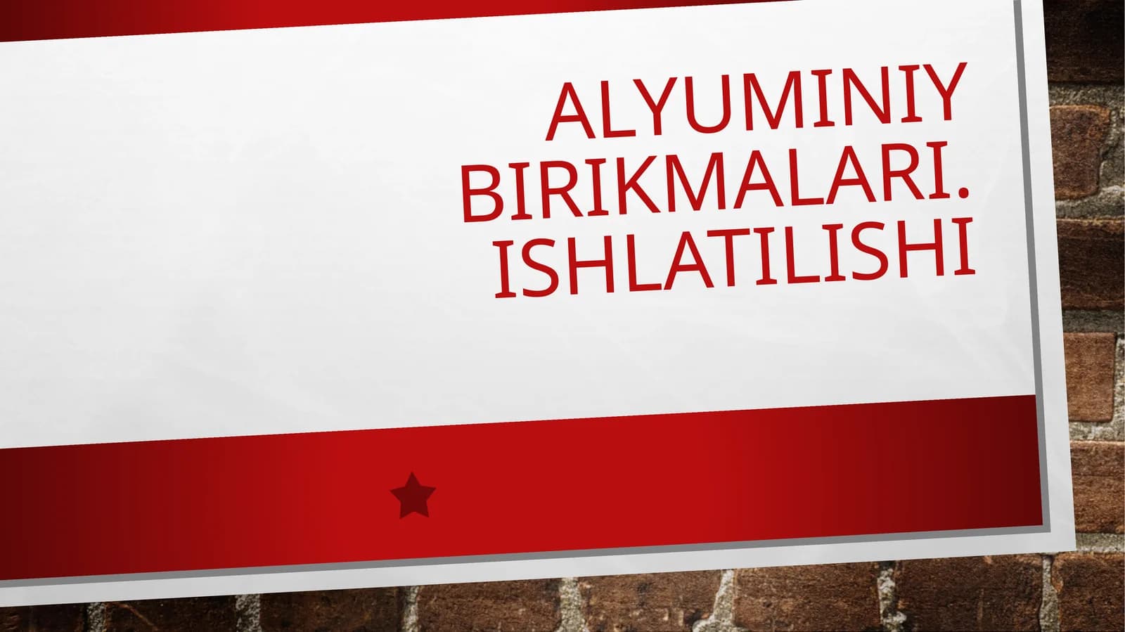Alyuminiy birikmalarining ishlatilishi