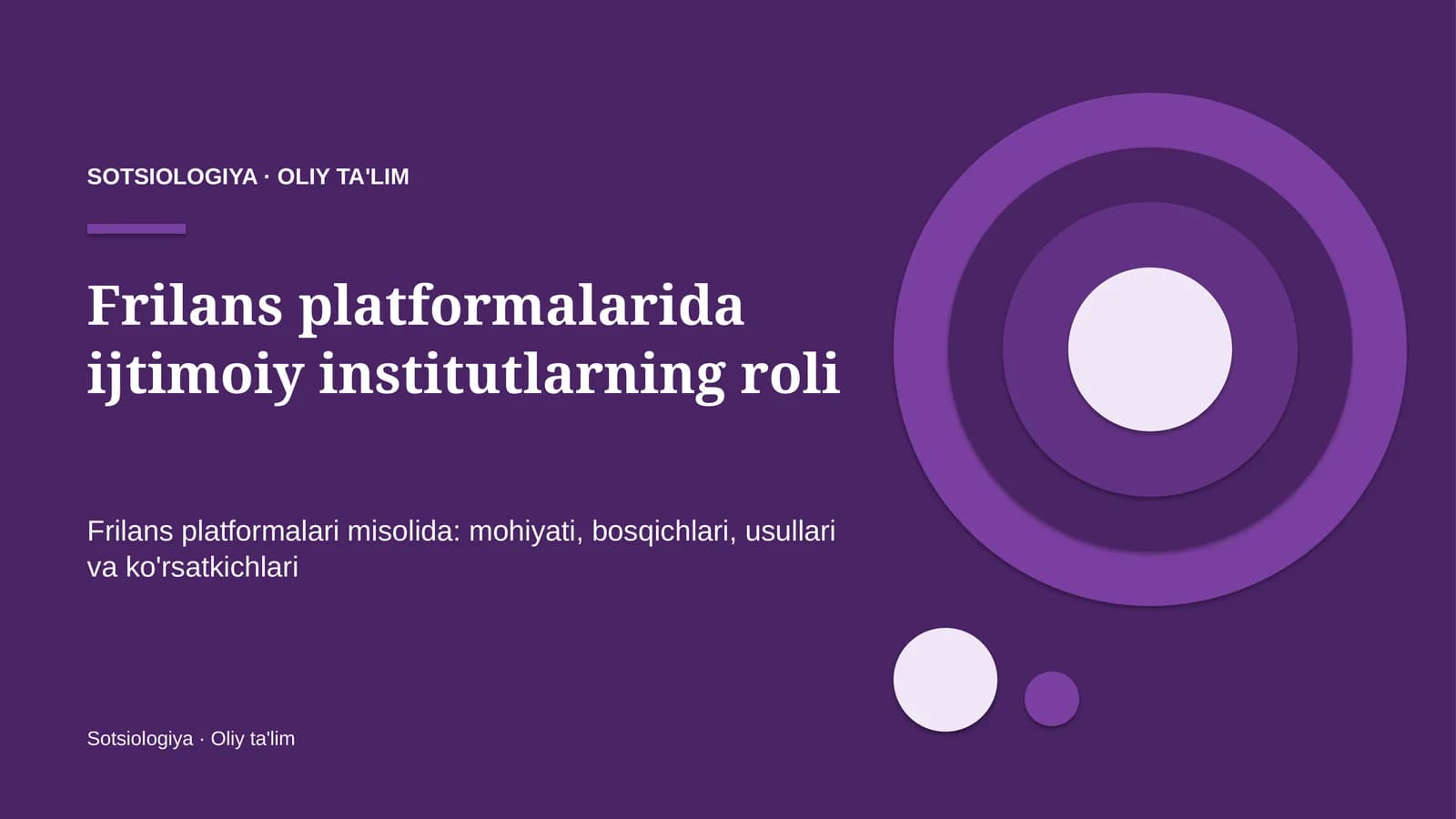Frilans platformalarida ijtimoiy institutlarning roli