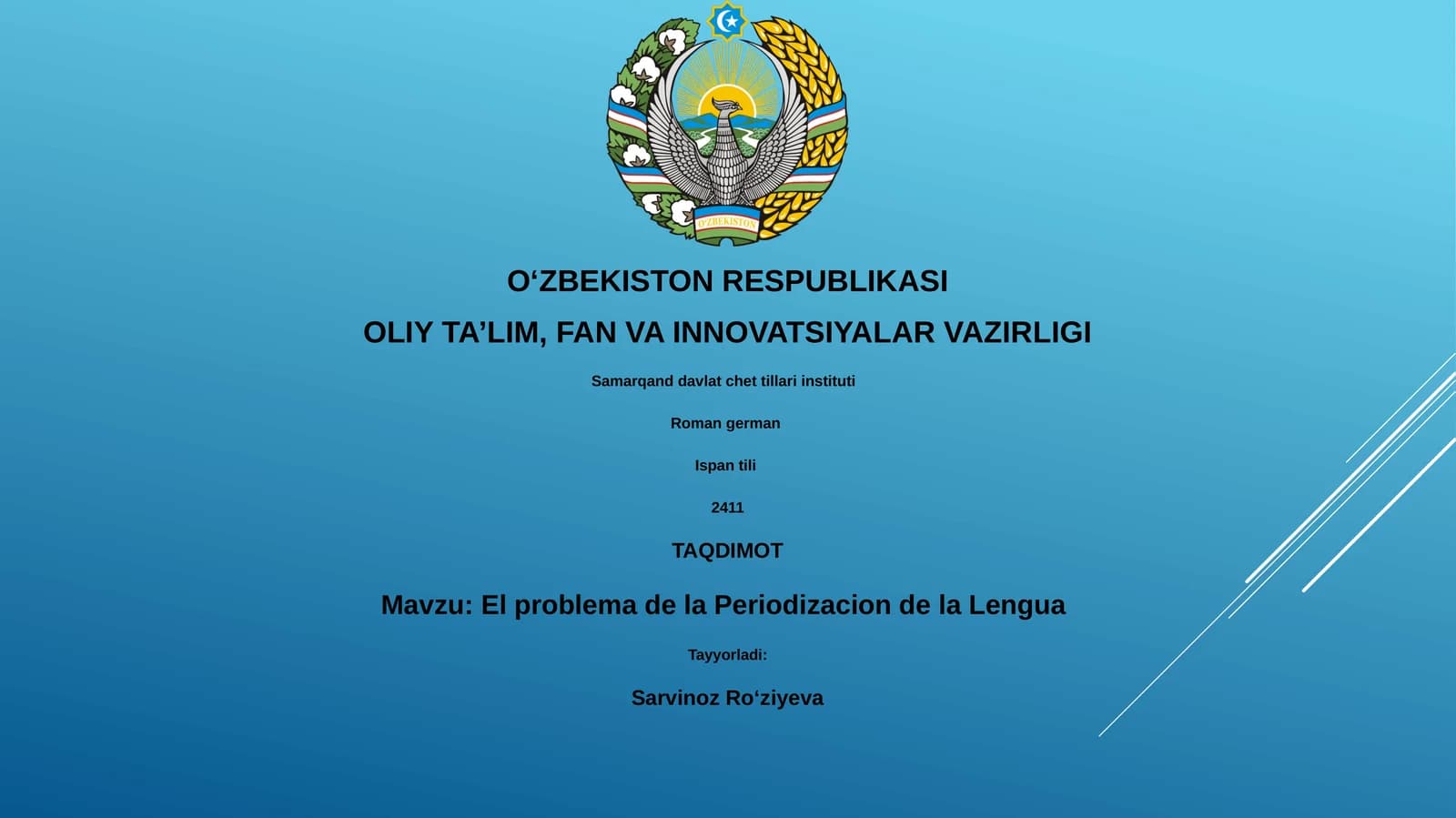 El problema de la Periodizacion de la Lengua