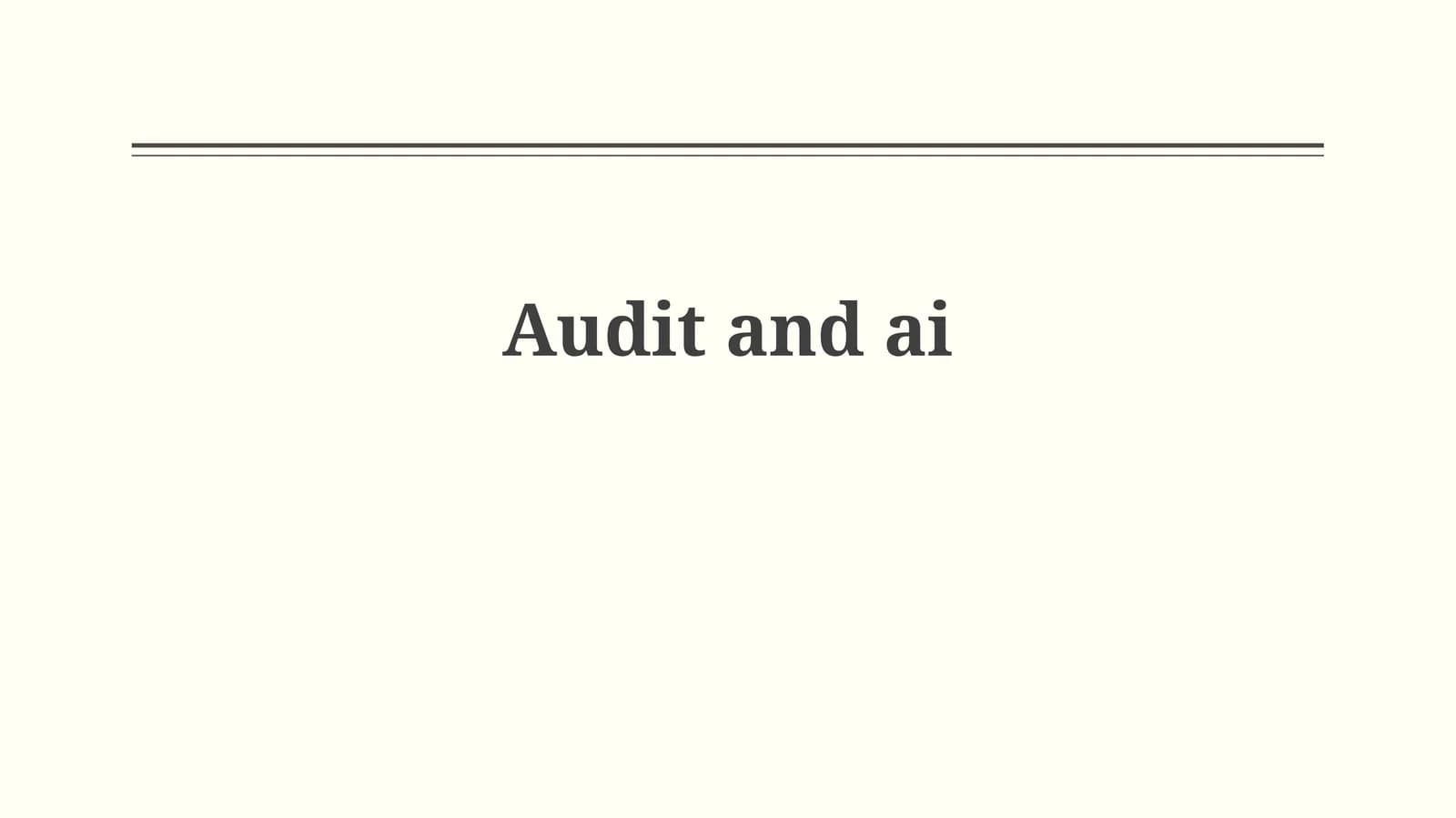 Audit va AI integratsiyasi